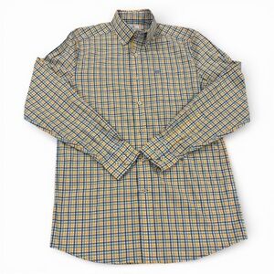 Southern Tide Classic Fit Long Sleeve Button Down Shirt Blue Plaid S EUC